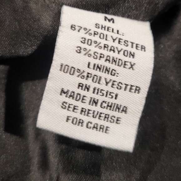 Jaye.e, size Medium Black Mini Skirt with Back Zipper (Gold) - Picture 5 of 6